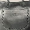 Detalle costura Cartera Tote Lirio negro Rose Blanche Patagonia