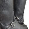 Detalle doble hebilla plateada en tobillo – Bota Odette cuero Breach negro artesanal Rose Blanche Patagonia